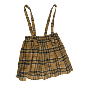 Shein girls brown plaid dress jumper size 130